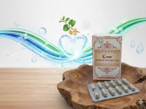 alt="Fohow XueQingFu, envase con 120 cápsulas de nattokinasa y extracto de semillas de uva"